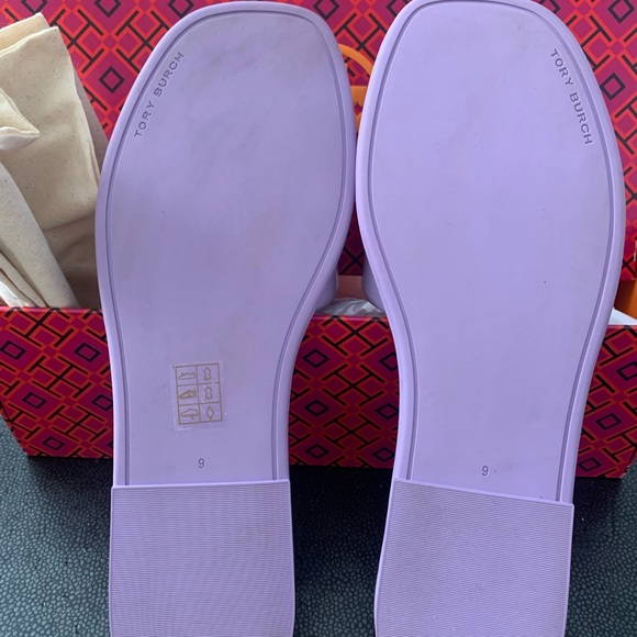 Tory Burch Shoes - Tory Burch patent leather lavender slides.